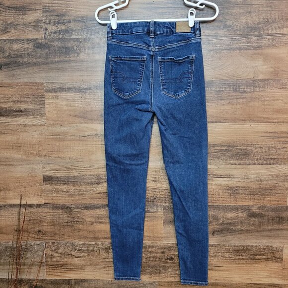 American Eagle Jeans 2 R Jegging Curvy Super Hi Rise Next Level Stretch - Picture 2 of 11